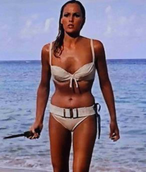 Ursula Andress as Honey Rider in Dr. No. Photo: Eon Productions.