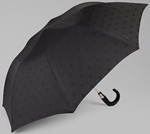 Armani Automatic umbrella with all-over logo pattern: £270.