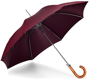 Aspinal of London Men's Stand Up Automatic Umbrella with Maplewood Handle: £200.