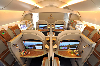 Business Class on the Emirates Airbus A380.