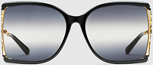 Gucci women's Square acetate and metal glasses: US$505.