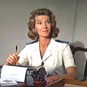 Lois Maxwell as Miss Moneypenny (1927-2007).