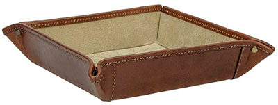 Maxwell Scott The Ilario Luxury Leather Desk Tidy: US$117.