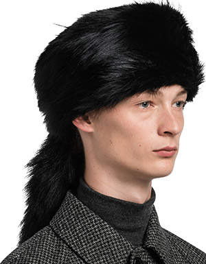 Prada fur hat: €1,500.
