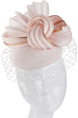Suzannah London Pink Silk Pill Box Hat with Veil: £595.