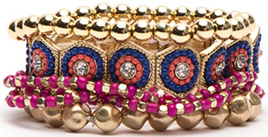 Frances Valentine Sunset Stacked Bracelets: US$65.