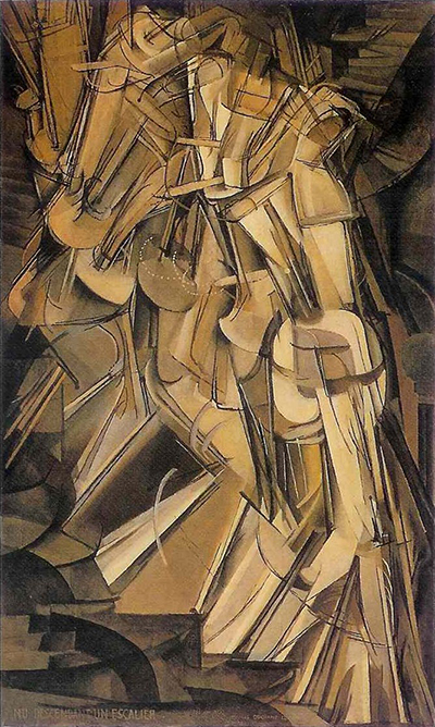 Nude Descending a Staircase (No. 2) (1912) by Marcel Duchamp (1887-1968).