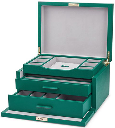 Smythson of Bond Street Grosvenor 3 Drawer jewellery box: £1,695.