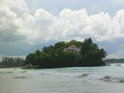 Taprobane Island, Weligama Bay, Sri Lanka, Indian Ocean.
