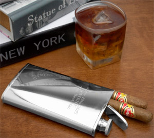2-in-1 Cigar Holder and Flask: US$27.95.