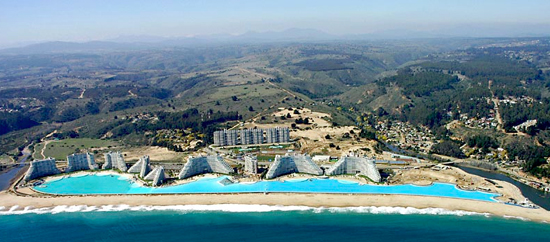 World's largest swimming-pool at San Alfonso del Mar Resort.