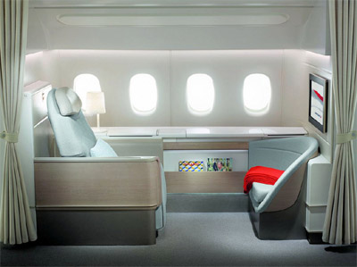 Air France La Première suite - 'A personal space tailored to your needs'.
