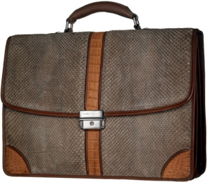 Angelo Galasso snakeskin briefcase: £3,350.