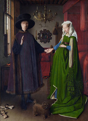 Arnolfini Portrait (1434) by Jan van Eyck.