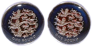 Benson & Clegg coin cufflinks.