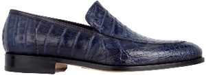 Roberto Botticelli Men's Moccasin in Crocodile Blu and Leather Bottom Shoe: €2,125.