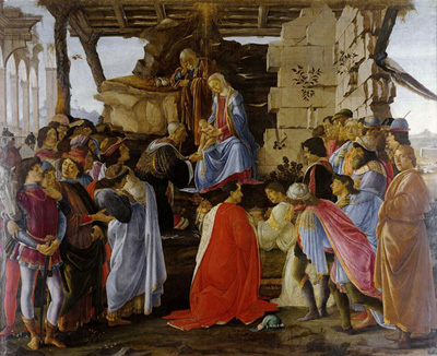 Adoration of the Magi (1475) by Sandro Botticelli.