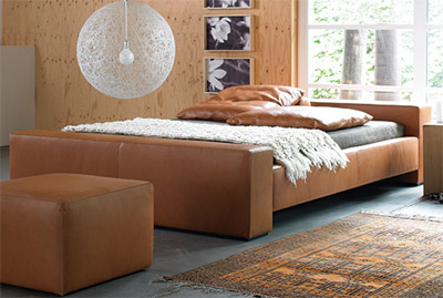 Möller Design Brian leather bed.