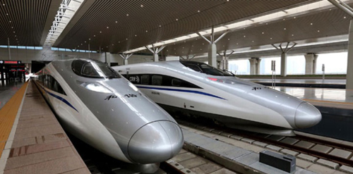 BeijingGuangzhouShenzhenHong Kong High-Speed Bullet Trains.