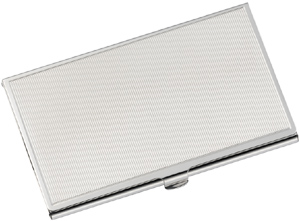 Cartier stainless steel Business card holder with milleraies decor.
