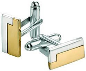 Choice Sterling Silver Gold Plated Rectangle Cufflinks: £89.99.