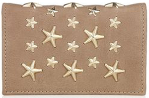Jimmy Choo Buff Leather Card Holder with Gold Stars: €225.