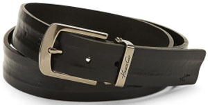 Kenneth Cole Distressed Grey-Leather Men's Belt: US$65.