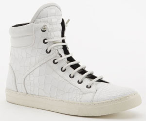 Kenneth Cole Double Header Croco-Embossed Leather Men's Sneaker: US$158.