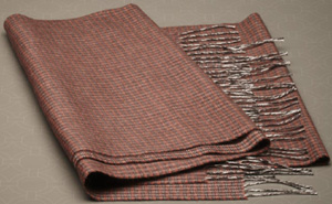 Corneliani silk and cashmere houndstooth pattern scarf.
