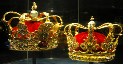 The Danish crown jewels at Rosenborg Castle.