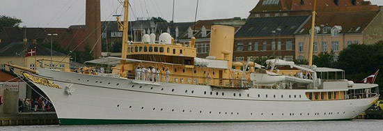 M/Y Dannebrog - the Danish royal yacht.