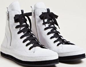 Ann Demeulemeester men's Nubuck Hi-top Sneakers from SS13 collection in black: £531.