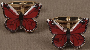 Dolce&Gabbana Enameled Butterfly on Gold Cufflinks: US$510.