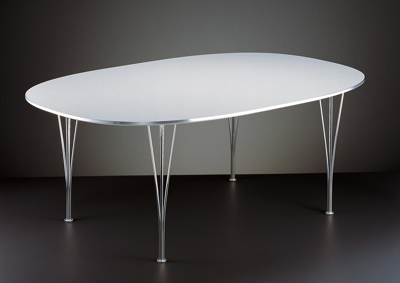 Superellipse dining table by Piet Hein and Bruno Mathsson.