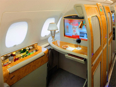 Emirates A380 First Class Private Suite.