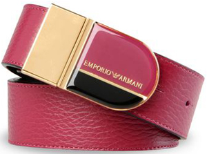 Emporio Armani women's belt in printed calfskin: US$375.