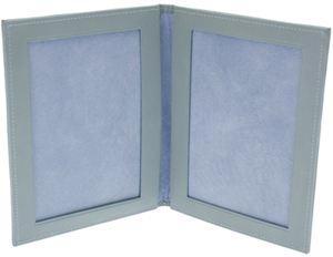 Ettinger Lifestyle Pale Blue 7x5 Leather Bound Double Photo Frame: €226.80.