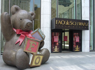 FAO Schwarz Flagship Store: (General Motors Building) 767 5th Avenue @ 58th St., New York City, NY 10153.
