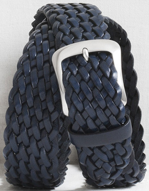 Graae Men's Braided casual belt - marine: €240.