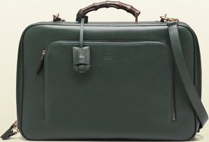 Gucci Men's Green Leather Soft Suitcase: US$2,700.