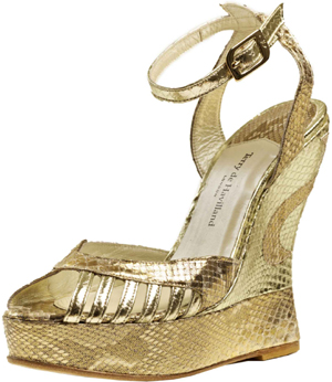 Terry de Havilland Margaux Python Gold Shoe: £495.