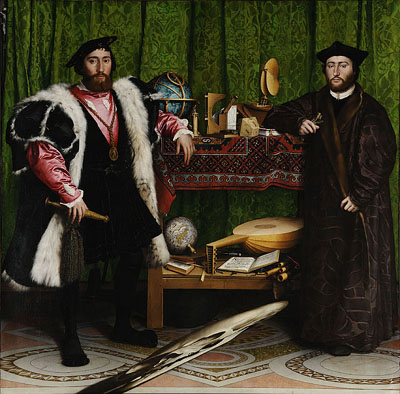 The Ambassadors (1533) by Hans Holbein.