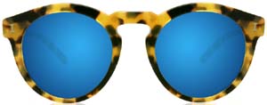 Illesteva Toohey Tortoise with Blue Mirrored Lenses Women's Sunglasses: US$230.