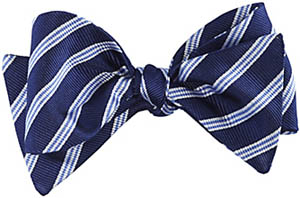 Johnston & Murphy Triple Stripe Silk Bow Tie: US$65.
