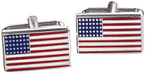 Johnston & Murphy American Flag Cufflinks: US$65.
