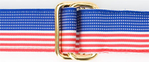 J.Press Ribbon Belt - American Flag men's belt: US$22.