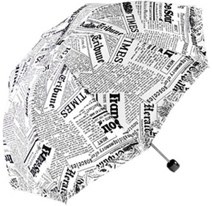 Kilofly Newspaper Ruffle Edge Folding Umbrella: US$27.85.