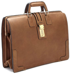 Korchmar Churchill Classic Leather Briefcase: US$550.