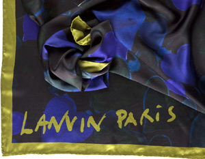 Lanvin women's heart print washed satin scarf: US$395.