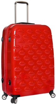 Lulu Guinness Red Hard Sided Lips Large Spinner Case: £245.